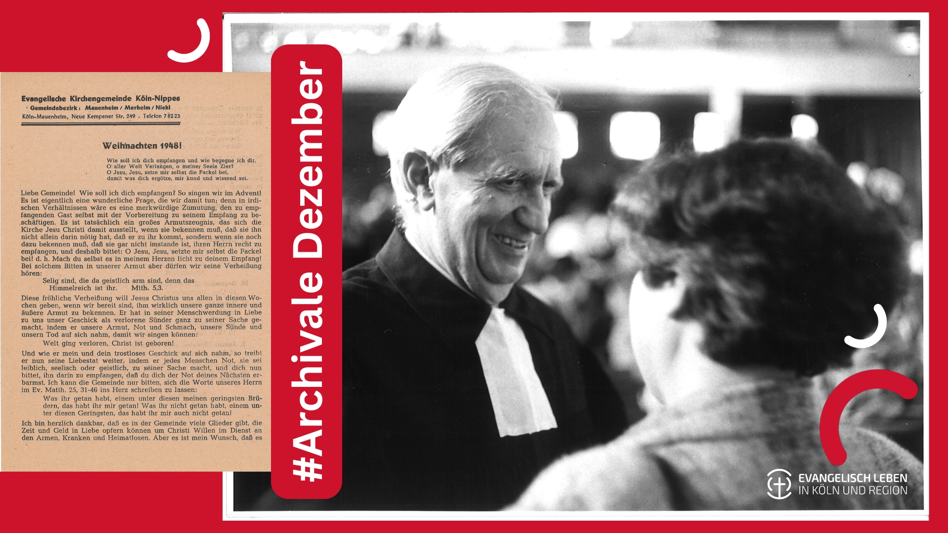 Mehr über den Artikel erfahren Unsere Archivale für Dezember: „[…] klopft er für und für so stark an unsers Herzens Tür“ – Gedanken zum Advent und zum Vermächtnis von Pfarrer Fritz Schellenburg